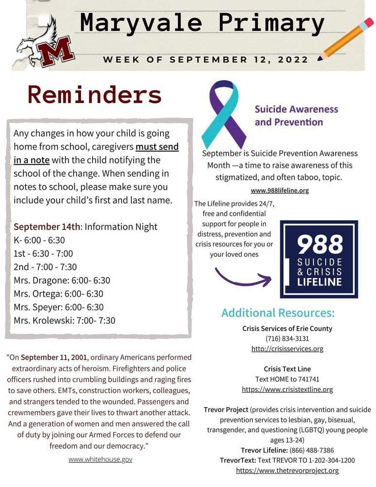 Weekly Bulletin Sept. 12th